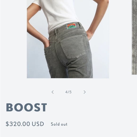 Daily Blue Boost Button Fly Denim in Lead Classic Leg Jeans  Size 25 $320 - Picture 2 of 16